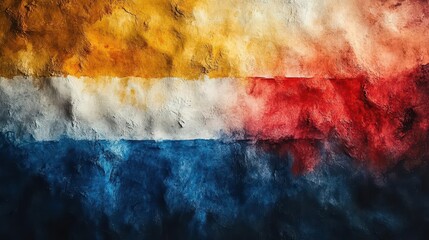 independence day theme with a flowing watercolor effect of the national flag, symbolizing freedom and patriotism, infused with a dreamy atmosphere that evokes national pride