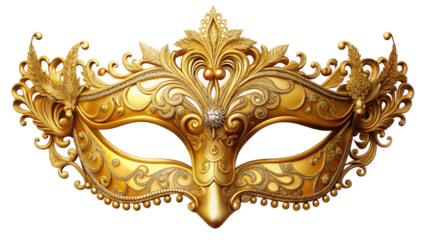 golden venetian mask for night party club