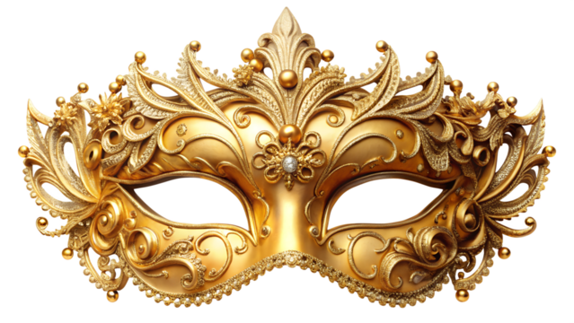 golden venetian mask for night party club
