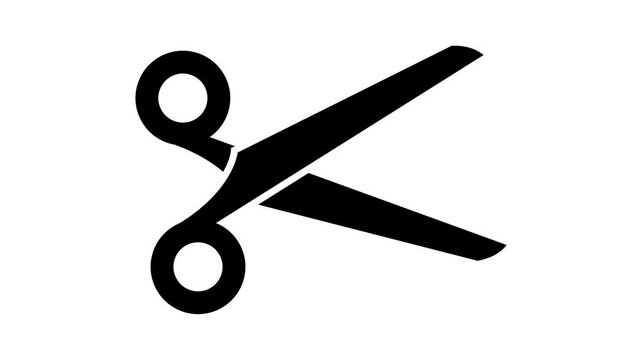 scissors cut icon animation loop seamless