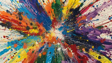 Colorful Explosion of Joy and Euphoric Vibes