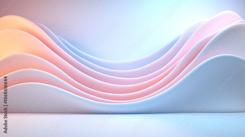 Poster create stunning backgrounds using soft pastel waves for your design projects