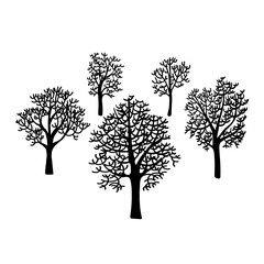 Obraz premium Winter Tree Illustration