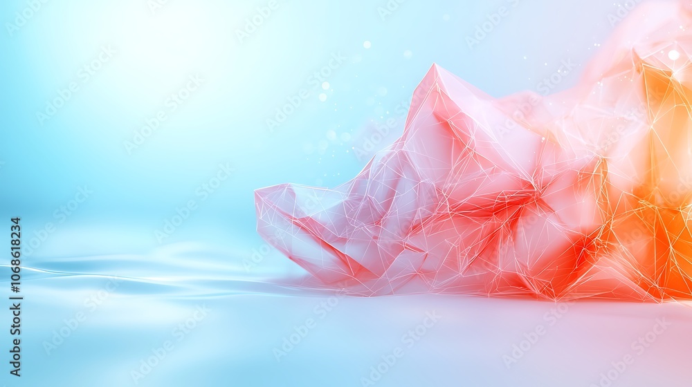 Poster explore the vibrant fusion of color and geometry in abstract digital art for creative projects