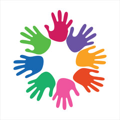 Colorful Hands Vector Illustration Collection