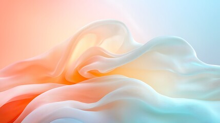 Fototapeta premium Create stunning abstract digital art using fluid wave patterns and soft color gradients