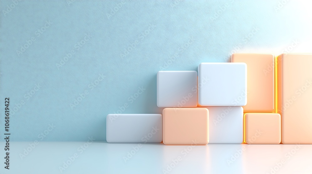 Poster Explore modern design trends with minimalist cube structures in contemporary spaces