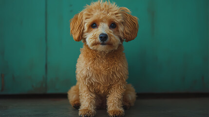 poodle dog,Full body image of a poodle dog