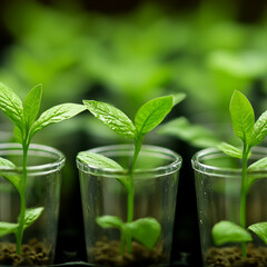 mint plant in a glass