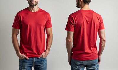 Mockup t shirt male torso front and back