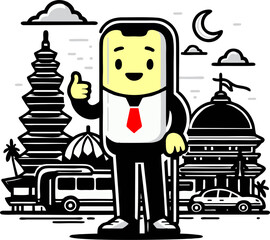 Travel Guide Illustration Vector Graphic 