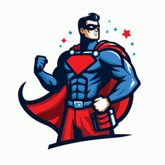 superhero logo illustration