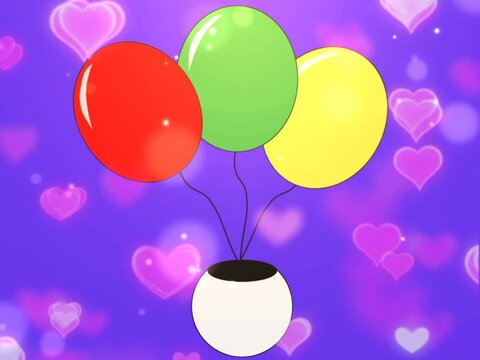 balloons in the form of heart
