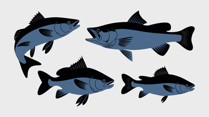 Vintage Fish Illustrations for Fishing and Nature Enthusiasts 