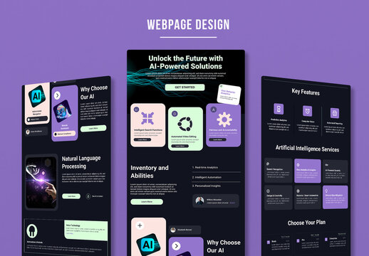 Artificial Intelligence Landing Page