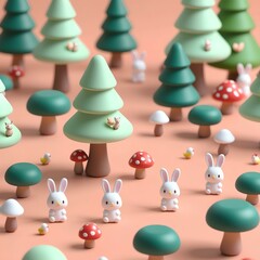 Naklejka premium Christmas holiday cartoon set with snowman Christmas tree Santa Claus gifts and festive decorations