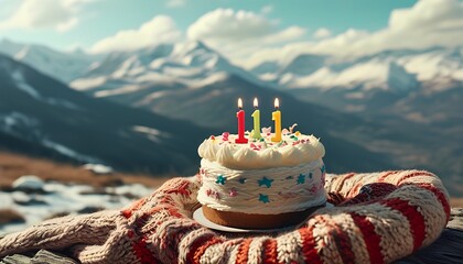 Celebrate special birthdays with a delicious cake surrounded by nature's beauty and joyful moments
