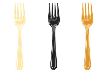 Colorful Forks in Different Styles and Designs