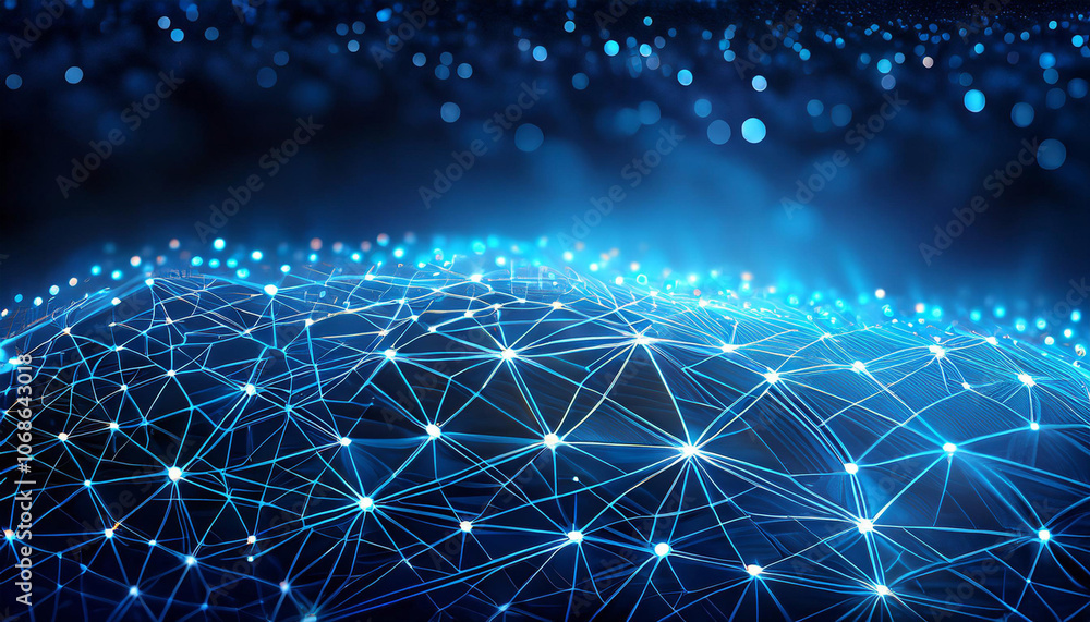 Poster close-up of digital networks and connectivity, representing the internet and online communication
