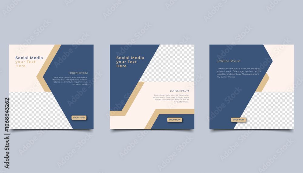 Wall mural set of editable minimal square banner template. suitable for social media post and web internet ads.