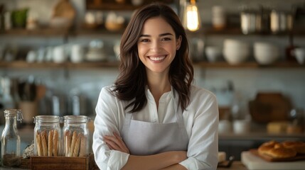 The Smiling Baker in Apron