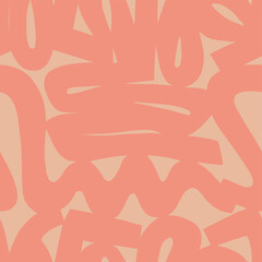 Vector doodle line art illustration seamless repeat pattern digital artwork