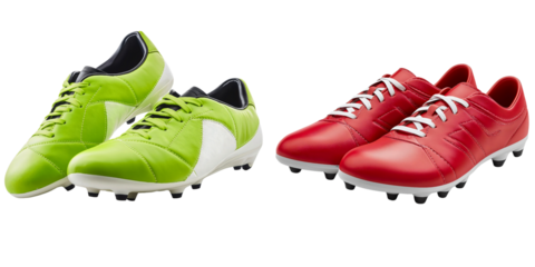 Professional soccer football shoe, footwear boot isolated cleats, competitive pair spikes sneakers sport, athletic training sporty, equipment performance match