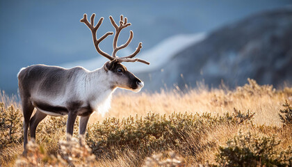 Obraz premium Close-Up of a Reindeer