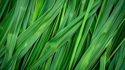 Green Grass Blades Abstract Background