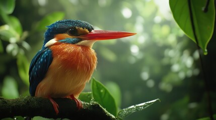 A Vibrant Kingfisher Perched on a Branch