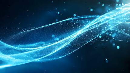 Fototapeta premium Glowing Blue Lines Representing Blood Flow in Veins
