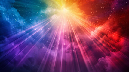 Dazzling Rays of Light Fanning from a Central Source