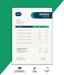 Sleek and Stylish Invoice Design Collection
