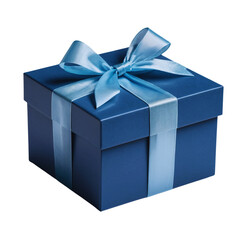 blue gift box with bow