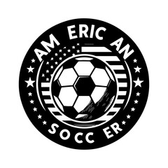 American football soccer silhouette design