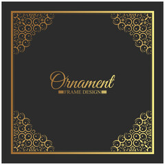 Elegant gold decorative frame design background