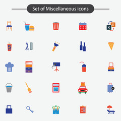 flat icons for web and mobile applications