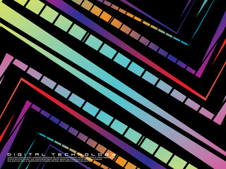 Obraz premium Colorful Banner Design colored vertical horizontal stripes. Digital design. Modern Abstract Design. Multicolored gradient digital background.