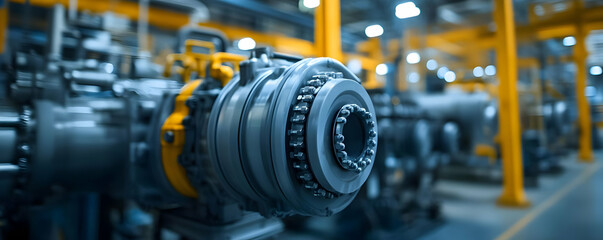 Fototapeta premium Photo Industrial Factory Machinery Detail Manufacturing