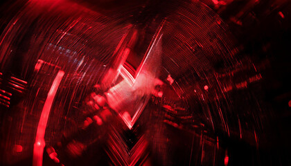 Abstract digital glitch Art fusion. Red and black tones.