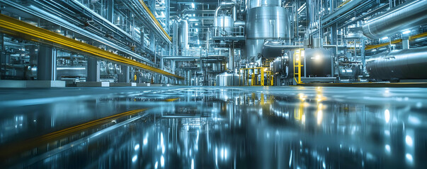 Photo Modern Industrial Interior Factory Reflection