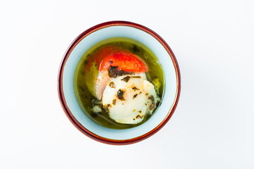 scallops fried in oil. close up. cooking recipe