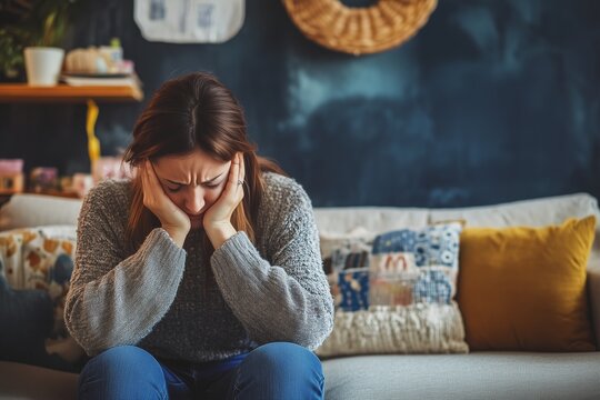 A new mother receiving emotional support to address postpartum mental health challenges, emphasizing the significance of community