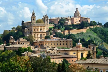 Obraz premium Panoramic view of Rome, Italy. The streets of the old city.