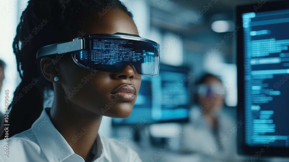 Aufkleber diverse team of developers testing smart wearable technology