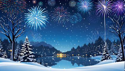 Happy New year concept background, Happy new year wallpaper, Fresh start concept background, Newly start, ai generated