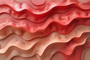 Abstract Wave Patterns in Soft Red and Beige Textures Ideal for Modern Design and Decoration