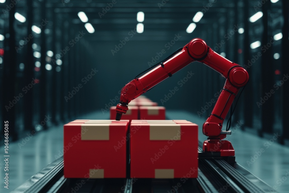 Aufkleber robotic sorting system with conveyor belts for goods handling