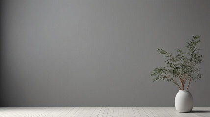 Obraz premium Abstract grey background for the presentation of a cosmetic product and promotion. copy space