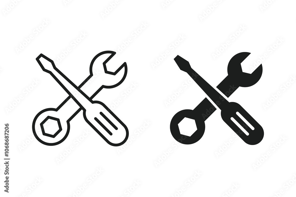 Poster setting icon vector. repair icon vector. tools icon vector for web, computer, and mobile app